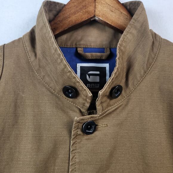 G-Star RAW Norris Blazer Jacket Youth XXL Brown Stand Collar EUC - Picture 11 of 16